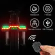 Freno posteriore bicicletta, 42 LED, 6 modalità di illuminazione e telecomando wireless, vestibilità universale inclusa MTB, portacanna, ricarica USB, autonomia batteria 40 ore, plastica ABS, resistente all'acqua, 11 x 4,8 x 2,9 cm, West Biking, nero