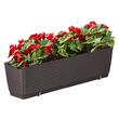 Fioriera decorativa, Prosperplast, simil rattan, supporto, marrone, 49,2x17,2x17,4 cm