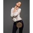 Urban Vanilla, Borsa a tracolla in pelle con tracolla a catena MACCA, Beige