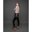 Urban Vanilla, Borsa in pelle strutturata con design lungo AMANDA, Nero/Beige