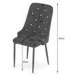 Sedia in stile scandinavo, Artool, Amore, velluto, metallo, nero, 48x56x93 cm