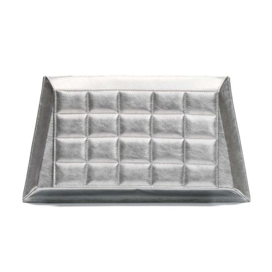Urban Vanilla, Bolso tipo sobre de piel con aspecto metálico CIOCO, Plata