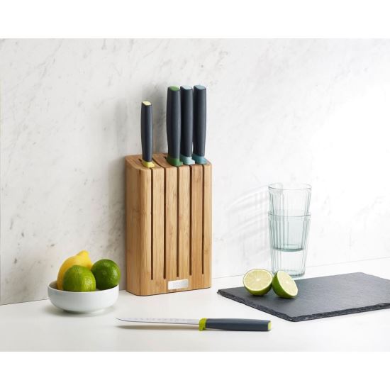 Set of 5 Elevated Kitchen Knives with Bamboo Holder - Joseph&amp;Joseph
