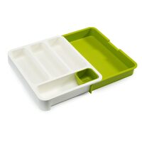 Organizer estensibile per posate Bianco/Verde - Joseph&amp;Joseph