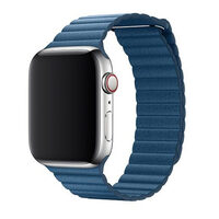 Cinturino Apple Watch 38 mm / 40 mm Devia Elegante passante in pelle Cape Cod Blu