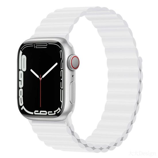 Cinturino Apple Watch 38mm / 40mm / 41mm Devia Deluxe Series Sport 3 Magnete in silicone Bianco