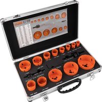 Nuclei bimetallici per forare legno, metallo, set 16 pezzi, 19-76 mm, Richmann Exclusive