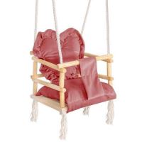 Culla, legno, cuscino cuore rosa, 33,4x34,5x25 cm, Springos