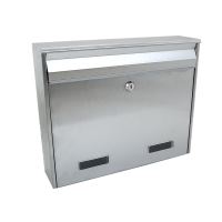 Cassetta postale, acciaio inossidabile, argento, formato C4, 36x9x29 cm, Damech