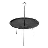 Disco grill, in ghisa, tipo grill, con gambe e gancio, 50 cm, Barbeque