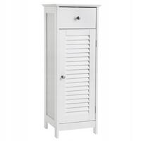 Mobile da bagno, Vasagle, pannello MDF, 1 ripiano, 1 anta, 1 cassetto, bianco, 32x30x87cm