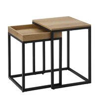 Tavolino, Vasagle, pallido e metallo, naturale, set di 2 pezzi