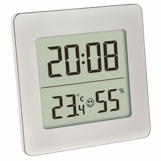 Termometro e igrometro digitale con orologio e sveglia TFA 30.5038.54