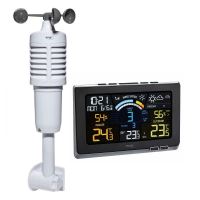 Stazione meteorologica digitale Spring Breeze con sensore esterno wireless di temperatura, umidità, velocità del vento TFA 35.1140.01