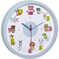 Orologio da parete per bambini, silenzioso, con animali e numeri 3D, TFA Little Animals 60.3051.14