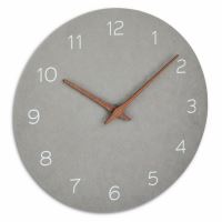 Orologio da parete silenzioso analogico di precisione in legno, design minimalista, grigio, TFA 60.3054.10