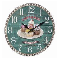 Orologio da parete analogico in MDF, design VINTAGE, CupCakes, TFA 60.3045.13