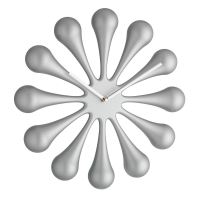 Orologio da parete analogico di design, modello ASTRO, argento metallizzato opaco, TFA 60.3008