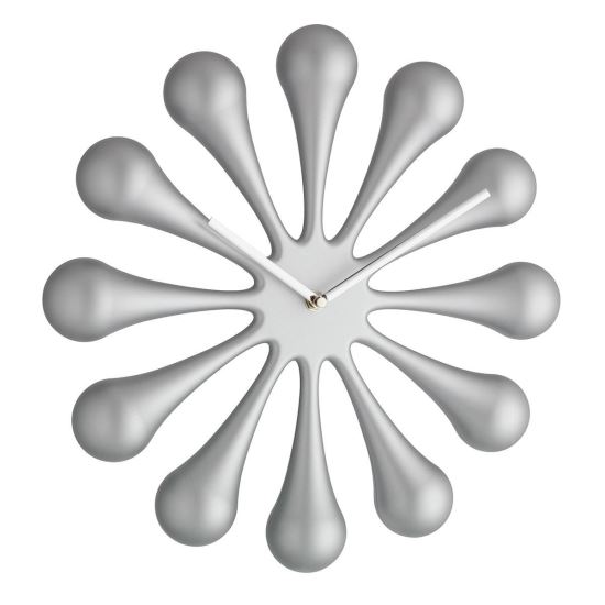 Analoge Designer-Wanduhr, Modell ASTRO, silber-metallic matt, TFA 60.3008
