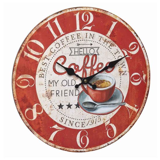 Analoge Wanduhr aus MDF, VINTAGE-Design, Coffee, TFA 60.3045.12