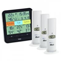 Sistema meteo SmartHome con termoigrometro e 3 sensori wireless, comunicazione con smartphone WEATHERHUB, TFA 31.4007.02