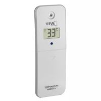 Trasmettitore wireless digitale per temperatura e umidità, display LCD, bianco, compatibile MARBELLA, TFA 30.3239.02