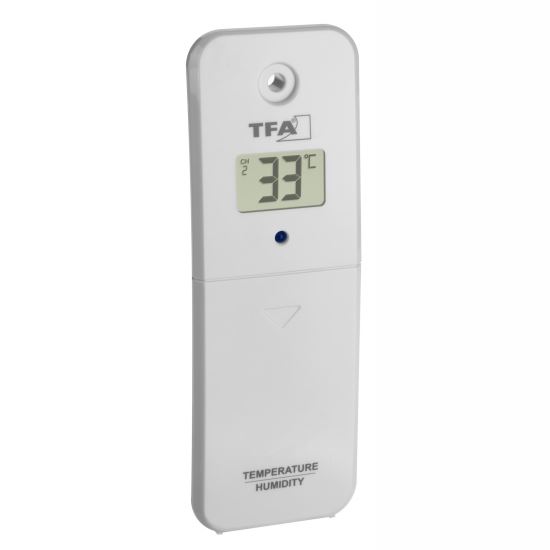 Transmetteur numérique sans fil pour température et humidité, écran LCD, blanc, compatible MARBELLA, TFA 30.3239.02