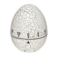 Timer da cucina analogico EGG, a forma di uovo, plastica, bianco, TFA 38.1033.02