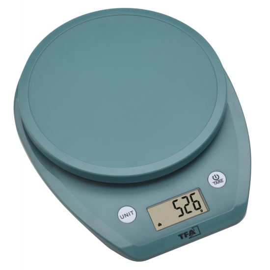 MOCHI digital kitchen scale with LCD display, capacity 5 kg, turquoise, TFA 50.2007.20