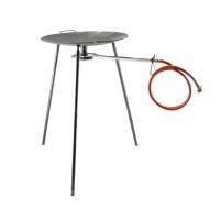 Grill disco, metal, con quemador, patas, 49x77 cm, Perfect Home