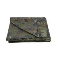 Waterdicht dekzeil met ringen, 7,9x11,9 m, PE, 80 g/m2, camouflage, 96 m2