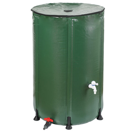 Serbatoio per acqua piovana da 380 L con rubinetto, pieghevole