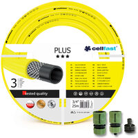Tubo da giardino, 3 strati, + regalo 2 raccordi, 1 adattatore, 3/4&quot;, 25 m, Cellfast Plus