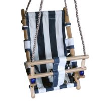 Culla per bambini, tessuto/legno, blu, max 70 kg, 36x24x45 cm