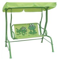 Altalena/culla per bambini, verde, modello rana, 115x75x110 cm, Sandia