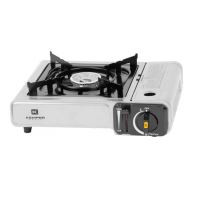 Fornello da campeggio intelligente, portatile, 2,06 kW, un fuoco, accensione piezoelettrica, 36x31x9 cm, Kemper