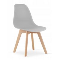 Sedia in stile scandinavo, Artool, Kito, PP, legno, grigio, 46x54,5x80 cm