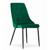 Sedia in stile scandinavo, Artool, Imola, velluto, metallo, verde, 48,5x61x93,5 cm