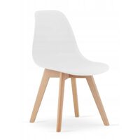 Sedia in stile scandinavo, Artool, Kito, PP, legno, bianco, 46x54,5x80 cm