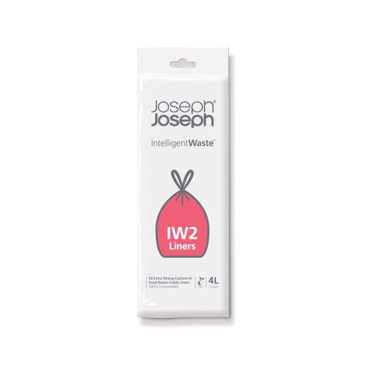 Set mit 50 Beuteln Iw2-4L Kompakter Lebensmittelabfallkorb - Joseph&Joseph