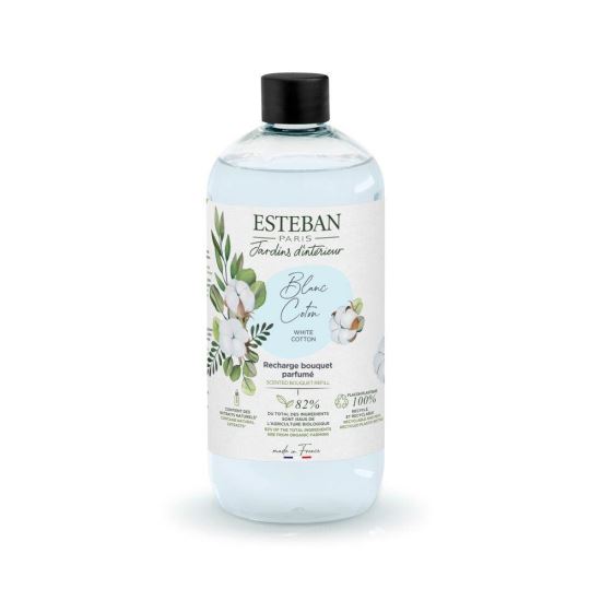 Réserve de parfum 500ml Coton Blanc - Esteban Paris