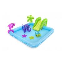 Aufblasbarer Pool für Kinder, zum Spielen, mit Rutsche, 239 x 206 x 86 cm, Bestway Fantastic Aquarium