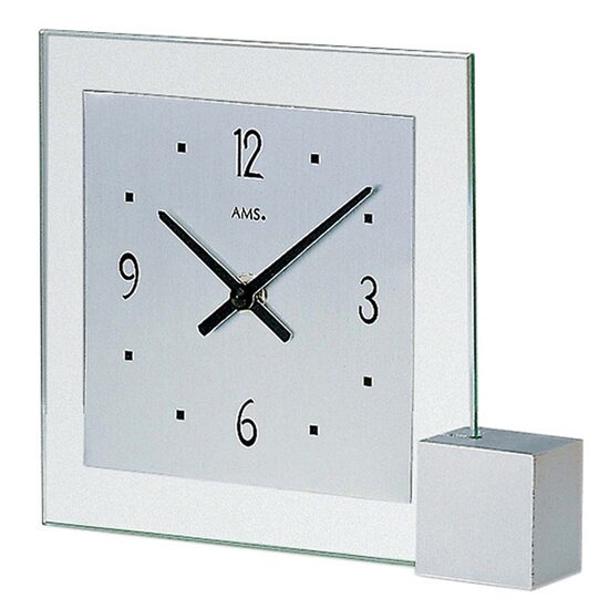 Orologio da tavolo AMS 102, Quarzo, Trasparente, Analogico, Moderno