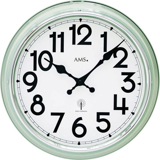 Orologio da parete AMS 5510, Quarzo, Bianco, Analogico, Moderno