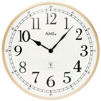Orologio da parete AMS 5607, Quarzo, Bianco, Analogico, Moderno