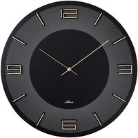 Orologio da parete Atlanta 4470/7, Quarzo, Nero, Analogico, Moderno