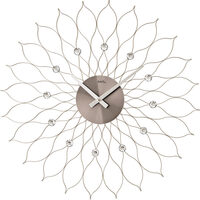 Orologio da parete AMS 9608, Quarzo, Argento, Analogico, Moderno
