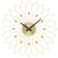 Orologio da parete AMS 9609, Quarzo, Oro, Analogico, Moderno