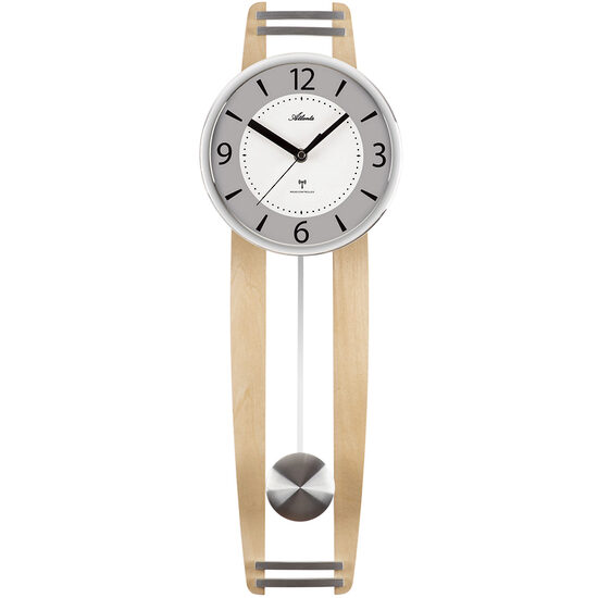 Orologio da parete Atlanta 5106/30, Quarzo, Grigio, Analogico, Moderno