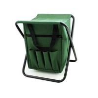 Mini sedia pieghevole, giardino, campeggio, pesca, con borsa, verde, max 80 kg, 25x27x32 cm